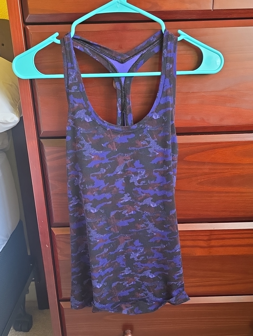 Women’s Racerback Camisole Tank Top in Purple Camo No Size Listed